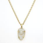 Collier avec pendentif - 18 carats Or jaune - Os de Corvina