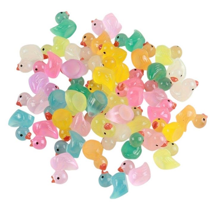 Fako Bijoux - 100x Mini Eendjes - Miniatuur - Beeldjes -, Diversen, Cadeauverpakkingen, Verzenden