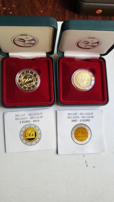 België. 2 Euro 2007/2010 Treaty of Rome + Presidency (2, Postzegels en Munten, Munten | Europa | Niet-Euromunten
