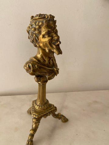 sculptuur, Tintero de Fauno - 27 cm - Brons, Metaal - 1900