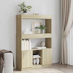 vidaXL Hoge kast 92x33x140 cm bewerkt hout sonoma, Verzenden, Nieuw
