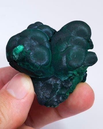 Malachite botryoïdale excellente avec Chantilly - Hauteur :