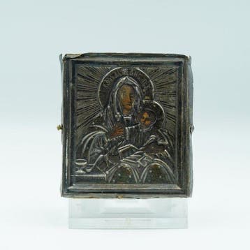 Icoon - Moeder Gods - Hout, Zilver