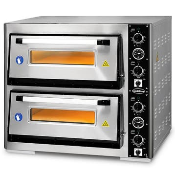 Pizzaoven | Elektrisch | 6+6x Ø30cm | 85°C/455°C | 12kW, Verzenden