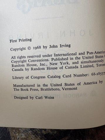 John Irving - Setting Free the Bears[First Edition - First