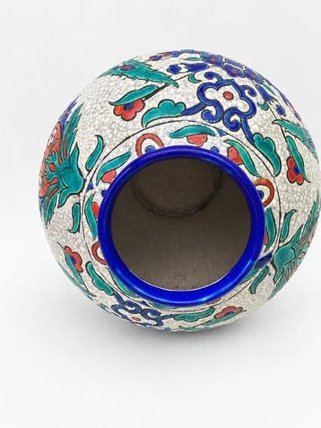 Keramis Boch - Vaas - Iznikdecor - Aardewerk - Vorm 721 -, Antiek en Kunst