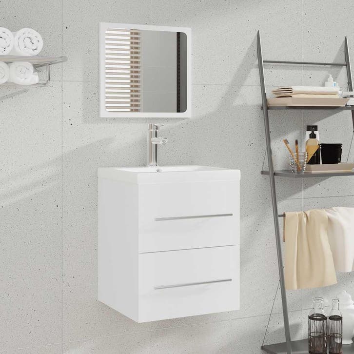 vidaXL Badkamerkast met spiegel 41x38,5x48 cm wit, Huis en Inrichting, Badkamer | Badkamermeubels, Nieuw, Verzenden