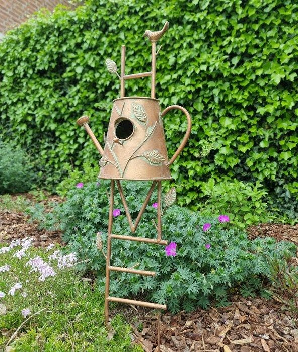 Beeldje - BIrdhouse - IJzer, Metaal, Antiquités & Art, Curiosités & Brocante