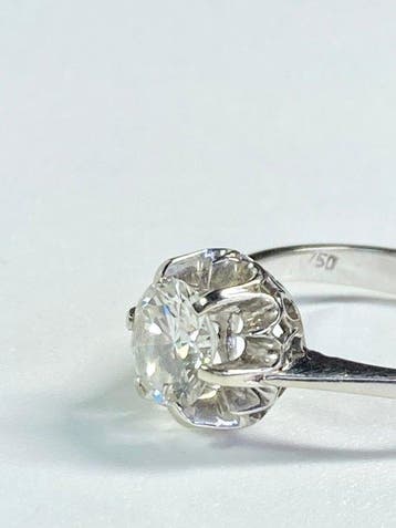 Statement ring - 18 karaat Witgoud - 1.00ct. tw. Diamant