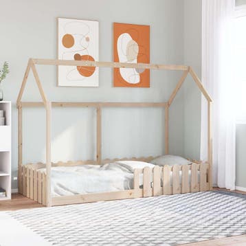 vidaXL Bedhuis massief grenenhout 90x190 cm, Verzenden