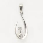 Hanger - 18 karaat Witgoud - 0.08ct. tw. Diamant