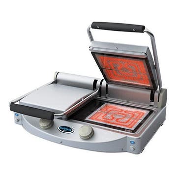 Contactgrill Duo (glad/glad) | 3kW | voorzien van 2, Verzenden, Nieuw in verpakking