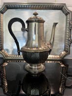 Service à thé et café (6) - Laiton argenté, Antiquités & Art