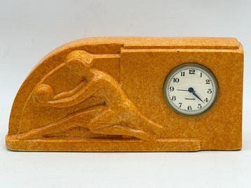 schouwklok (3) - Art Deco - Faience, Majolica - 1920-1930 -