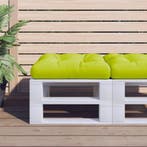 vidaXL Palletkussen 60x60x12 cm stof heldergroen, Verzenden, Nieuw