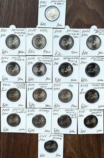 Portugal. 2 Euro 2007/2025 (18 moedas) (Zonder minimumprijs)