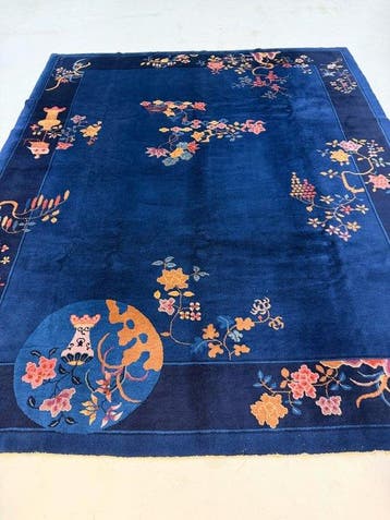 Handgeknoopte antieke Chinese tapijt – Art Deco - Tapijt -, Huis en Inrichting, Nieuw