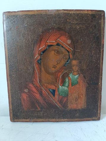 Icoon - Moeder Gods van Kazan - Tempera op hout
