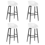 vidaXL Barstoelen 4 st wit, Verzenden
