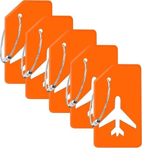 2dekans | EverNeeds Bagagelabels Siliconen – Oranje – 5, Handtassen en Accessoires, Koffers, Ophalen of Verzenden
