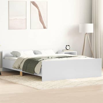 vidaXL Bedframe met hoofd- en voeteneinde wit 140x200 cm, Verzenden, Nieuw