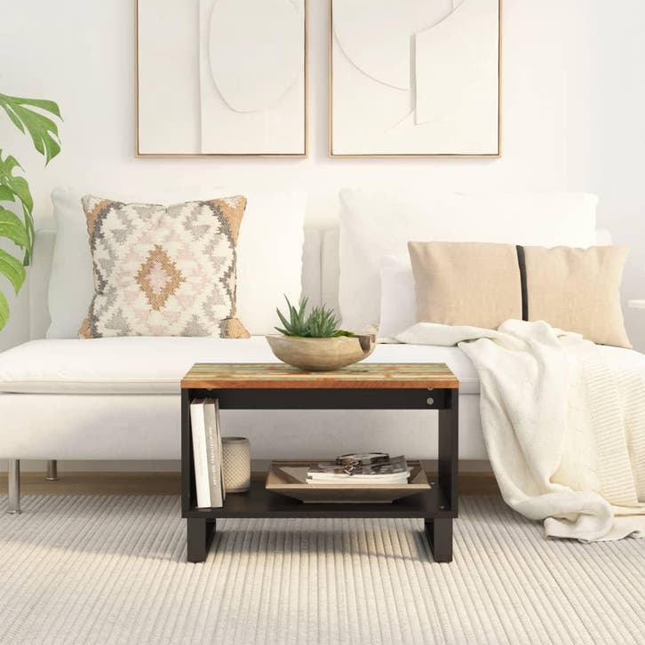 vidaXL Salontafel 60x50x40 cm massief gerecycled hout, Huis en Inrichting, Tafels | Salontafels, Nieuw, Verzenden