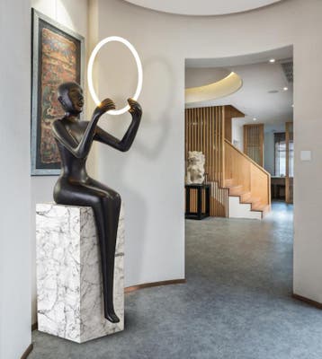 Halo Design Floor Lamp - Gold, Ophalen of Verzenden, Nieuw, Modern Design