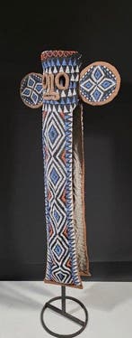 Masque en tissu et perles - Bamileke - Cameroun, Antiquités & Art