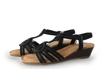 Rieker Sandalen in maat 39 Zwart, Verzenden, Zwart, Sandalen of Muiltjes, Zo goed als nieuw