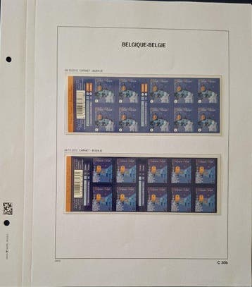 Belgique 2012/2013 - les livrets selon les feuilles Davo, Gestempeld