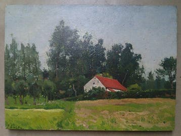 Jean Baptiste De Greef (1852-1894) - Lente bij de witte, Antiquités & Art