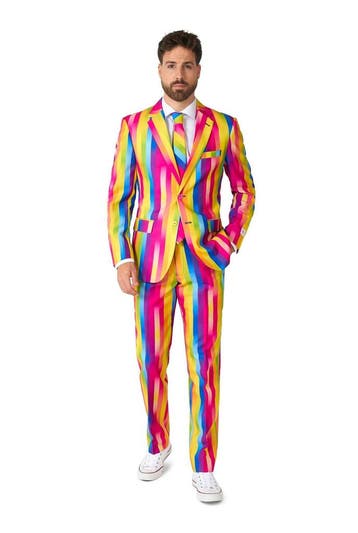 Regenboog Strepen Pak Heren OppoSuits, Verzenden, Nieuw