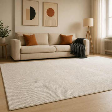 vidaXL Tapijt Crèmekleurig 300 x 400 cm 100% Polyester 3 mm, Verzenden, Nieuw