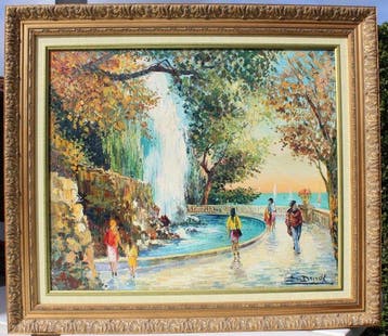 Daniel Dejoux (1935) - Cascade dAntibes, Antiquités & Art
