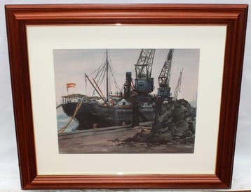 Miguel Martínez Verchili (1898 - 1989) - Vista portuaria -