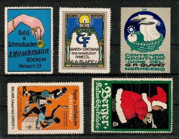 Empire allemand - Lot captivant de timbres publicitaires, Gestempeld