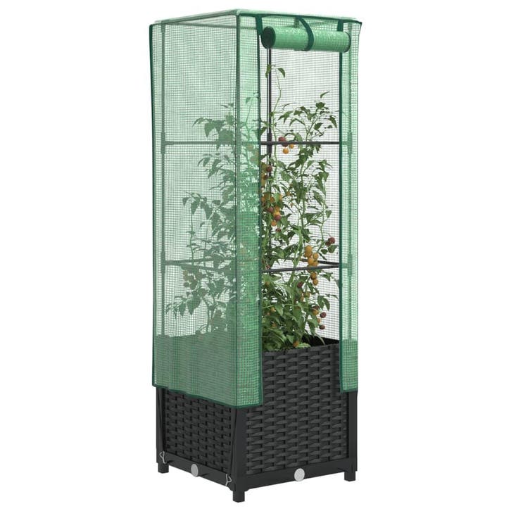 vidaXL Plantenbak verhoogd met kashoes 40x40x139 cm, Tuin en Terras, Bloempotten, Nieuw, Verzenden