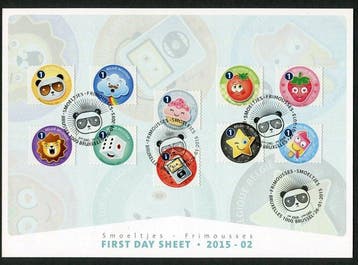 Belgique 2015/2023 - 76 First Day Sheets (FDS) - prix, Gestempeld
