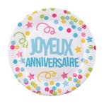 Joyeux Anniversaire Borden 23cm 6st, Verzenden, Nieuw