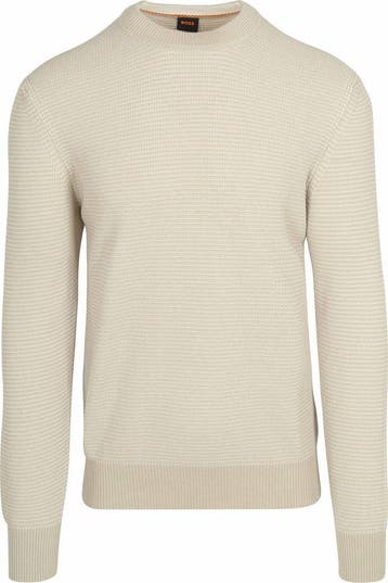 BOSS Pullover Amercury Ecru maat Maat 52/54 (L) Heren, Vêtements | Hommes, Pulls & Vestes, Verzenden