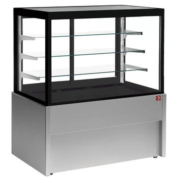 Neutrale Vitrine | Zwart/Grijs | 4 Niveaus | Schuifdeuren |, Verzenden