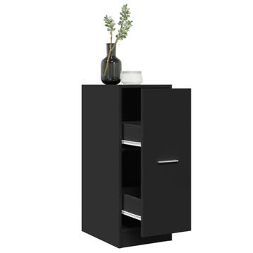 vidaXL Apothekerskast 30x41x77,5 cm bewerkt hout zwart, Huis en Inrichting, Kasten | Overige, Verzenden, Nieuw
