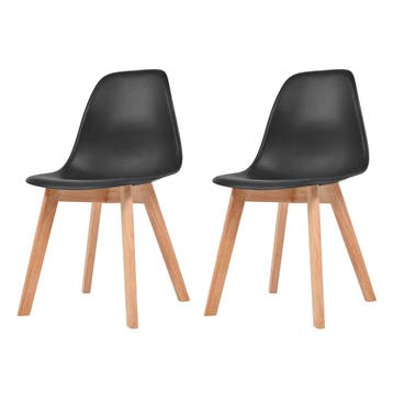 Eetkamerstoelen set 2x - 56% korting, retour deal!, Huis en Inrichting, Stoelen, Twee, Verzenden, Zwart, Elegant en tijdloos