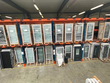 raam deur, schuifraam ZWART 9005 RAMENHAL ZOLDER 011260780, Kunststof, 225 cm of meer, Nieuw, Ophalen of Verzenden