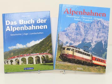 Set van 2 spoorwegenboeken thema Alpenbahnen - Hardcover..., Livres, Ophalen of Verzenden