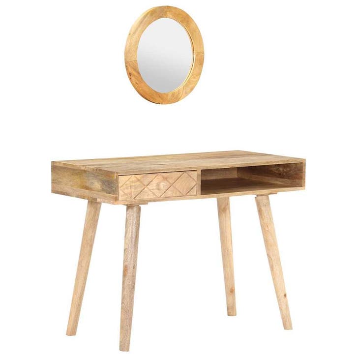 vidaXL Kaptafel 100x50x76 cm massief mangohout, Maison & Meubles, Tables | Coiffeuses, Envoi
