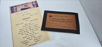 Collection de souvenirs - R.M.S. Titanic Menu de