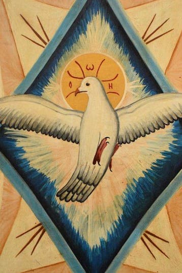 Icoon - Russisch-orthodoxe icoon Heilige Duif - hout,