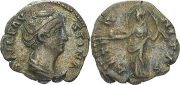 Denar 141, Kaiserzeit Faustina maior, Gemahlin des Antoni..., Verzenden