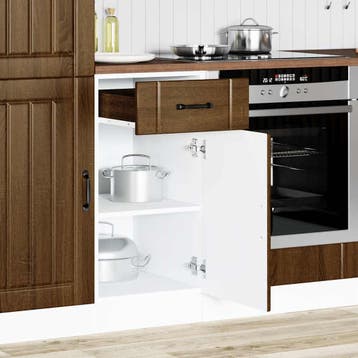 vidaXL Onderkast Lucca bewerkt hout bruin eikenkleur, Verzenden, Nieuw